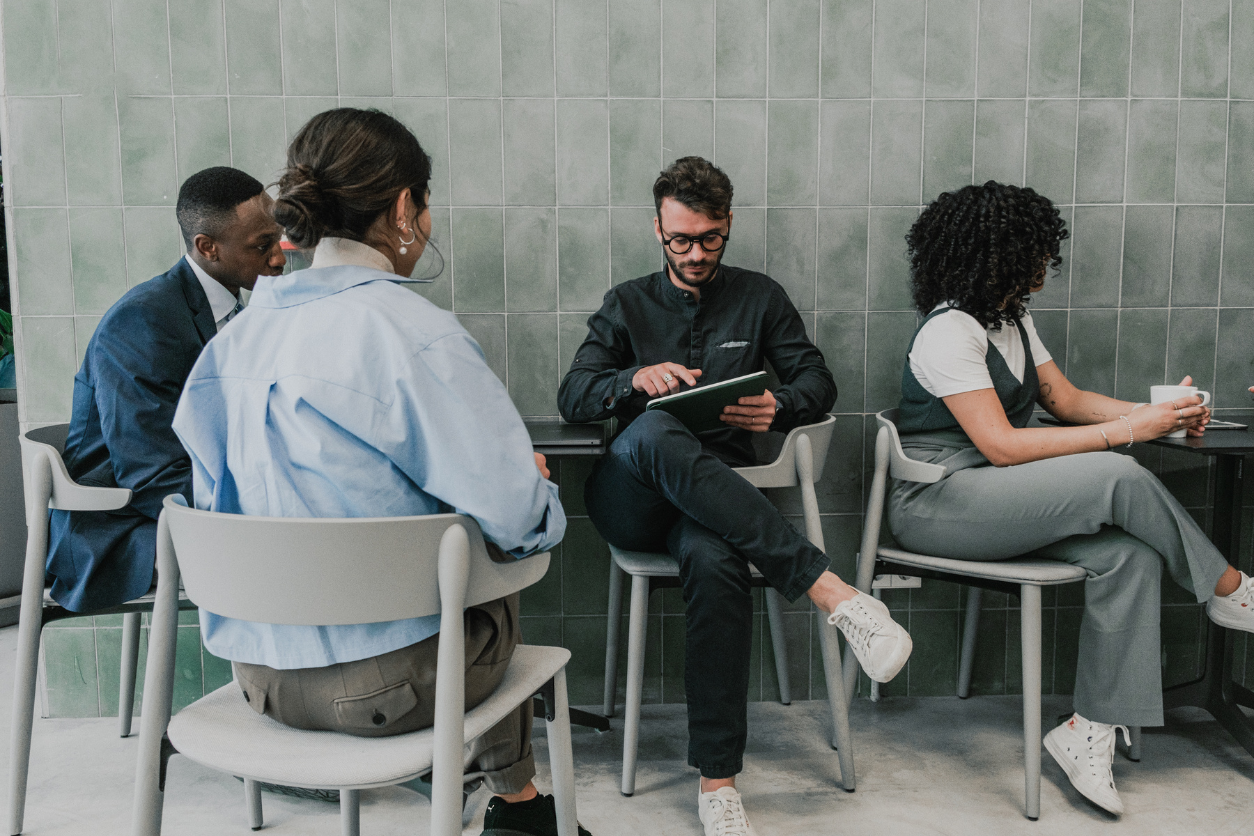 Cool Corporate Employees Taking a Break